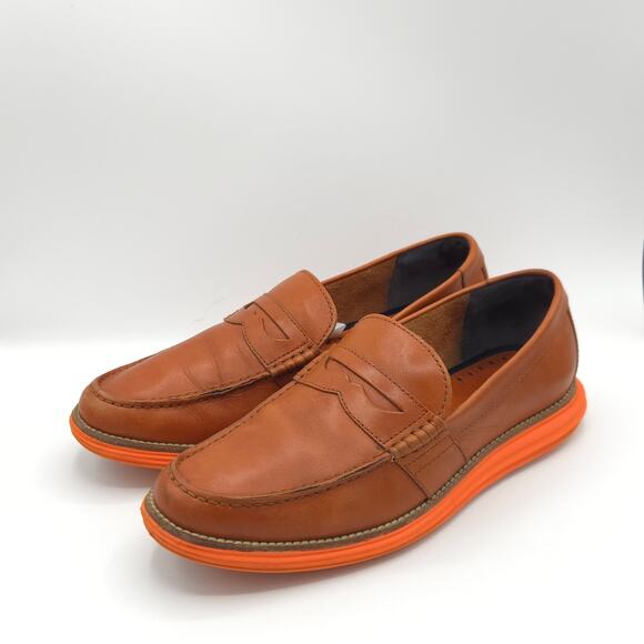 Cole Haan Men\'s Lunargrand Penny Loafer Woodbury Orange C11201 Size 9.5 main image 7